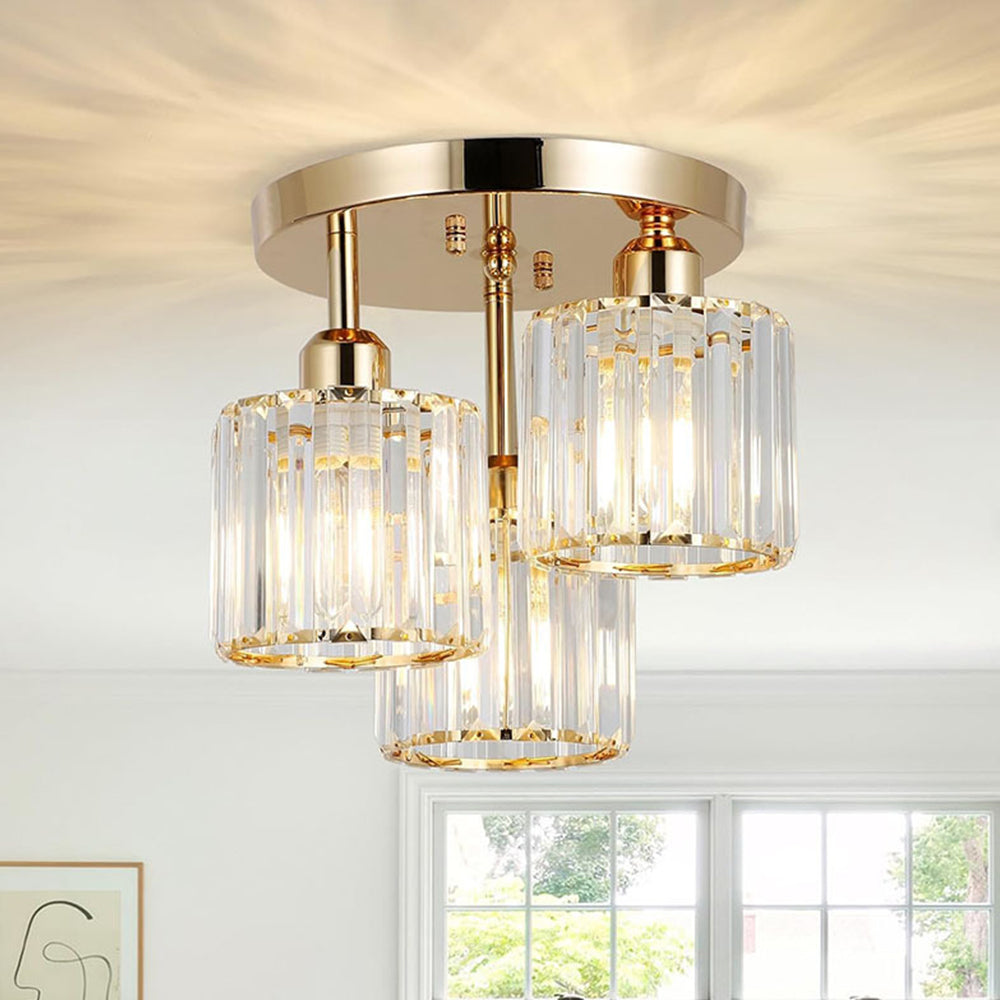 Modern Crystal Semi Flush Bedroom Ceiling Lights - Image 10