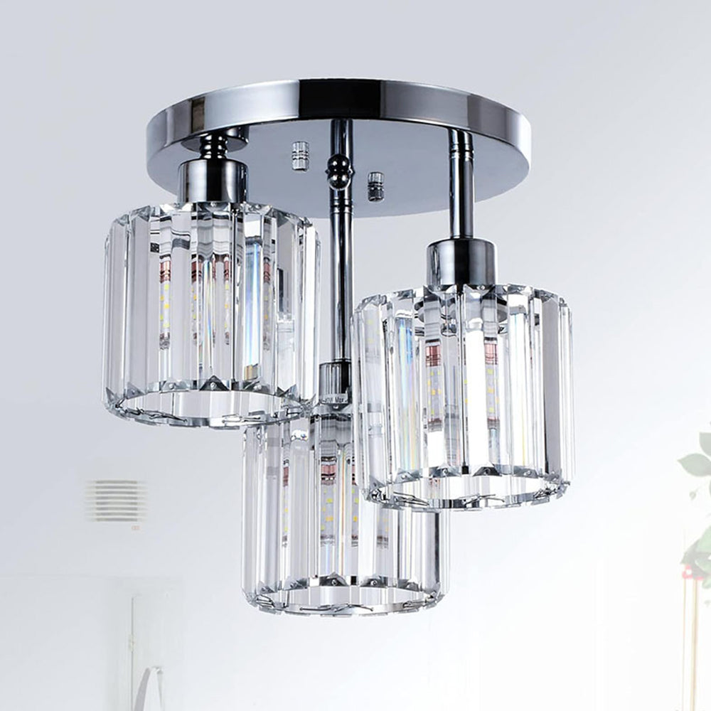 Modern Crystal Semi Flush Bedroom Ceiling Lights - Image 16
