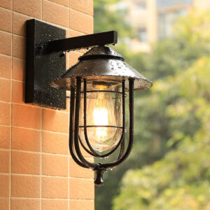 Alternative view of Vintage Industrial Outdoor Wall Light – Waterproof Sconce
