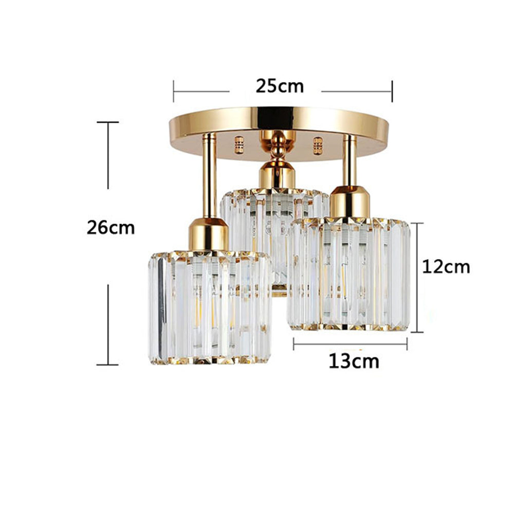Modern Crystal Semi Flush Bedroom Ceiling Lights - Image 14