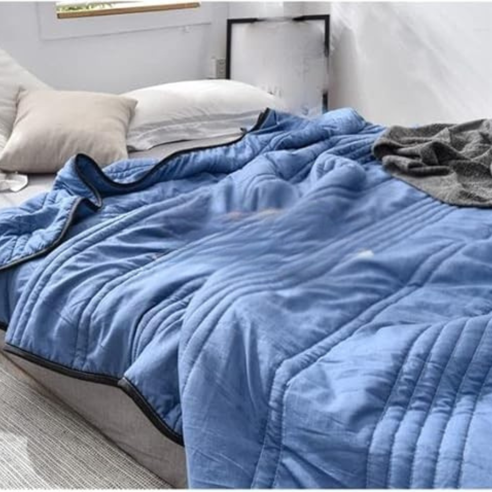 Cooling Weighted Blanket | Lightweight Breathable Cover for All Season Comfort