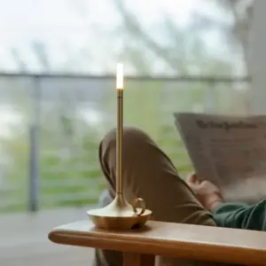 Alternative view of Rechargeable LED Candle-Style Touch Table Lamp – Minimalist Design