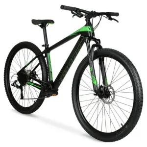 29-Zoll-Mountainbike aus Hyper-Carbonfaser, Schwarz/Grün, Erwachsene ab 13 Jahren