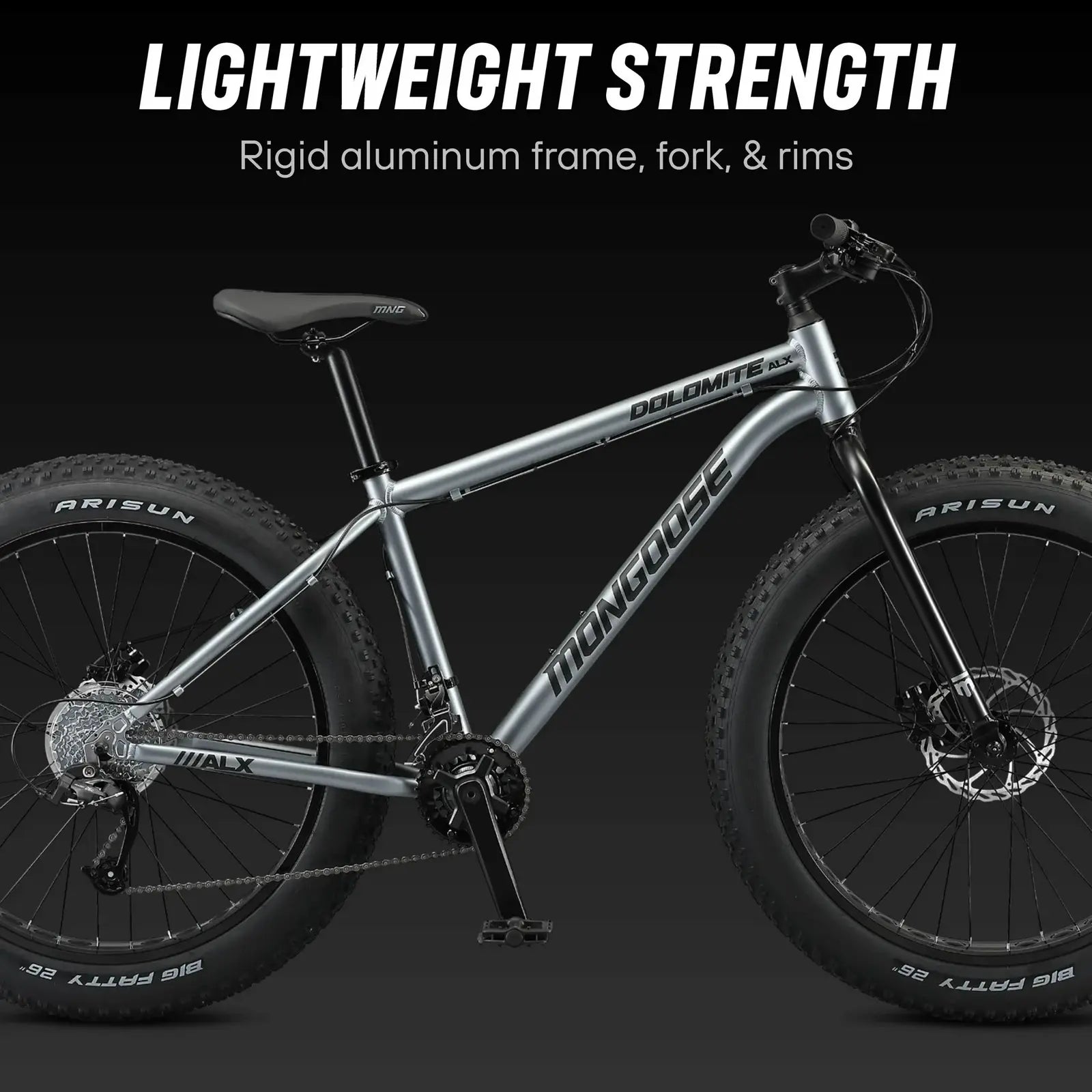 26" Mongoose Dolomite ALX Unisex Fatbike, - Image 3