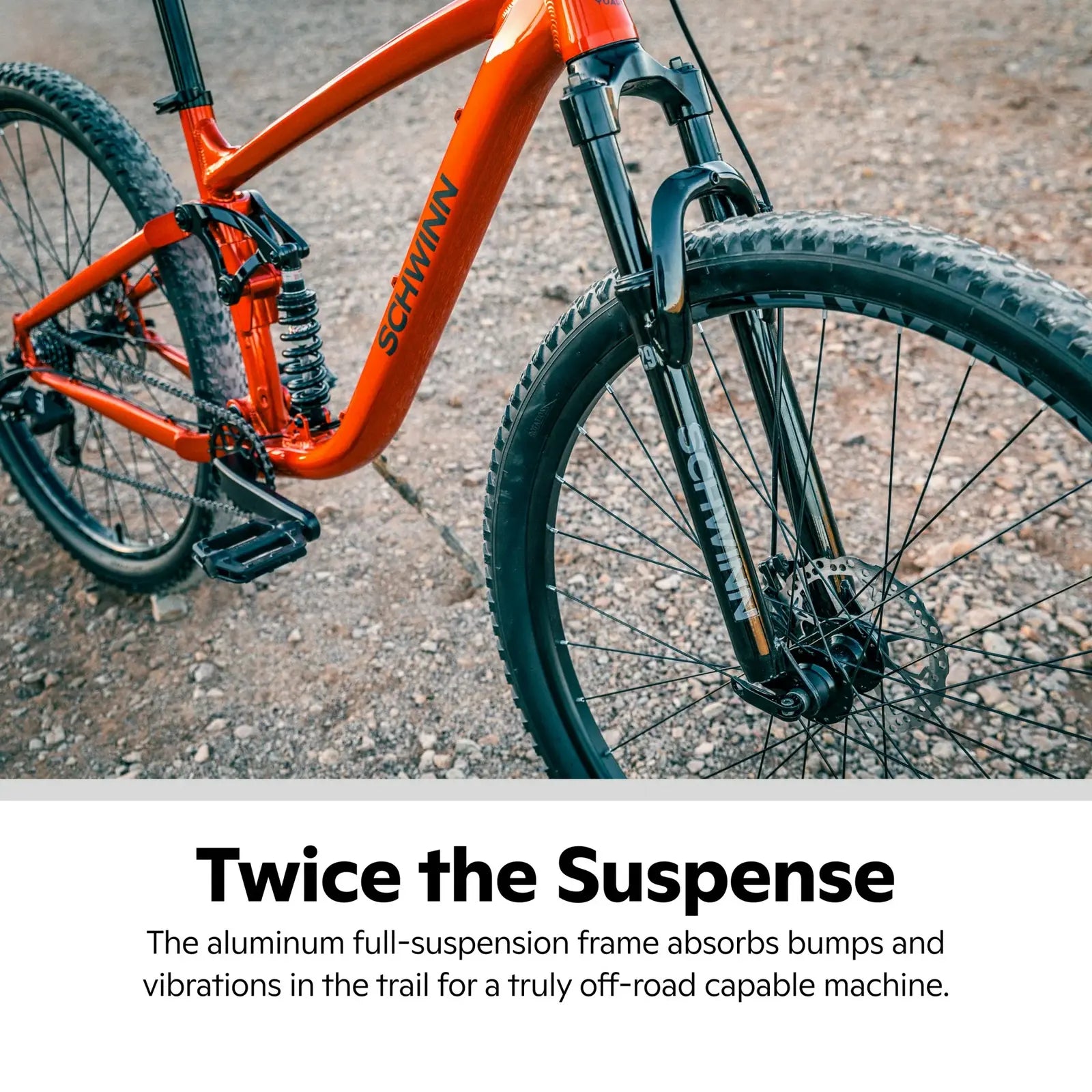 Schwinn Axum Mountainbike für Erwachsene (Unisex), 29 Zoll, Vollfederung, orange - Image 5