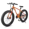 VIRIBUS 26" Fatbike mit Federgabel, 21 Gängen und Scheibenbremsen, Orange