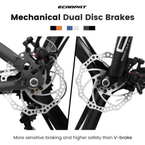 Alternative view of Ambifirer Mountainbike, 27-Zoll-Räder, 21 Gänge, Herren- und Damen-Trailbike, Citybike, Aluminiumrahmen, Scheibenbremsen, Daumenschalthebel, Federgabel