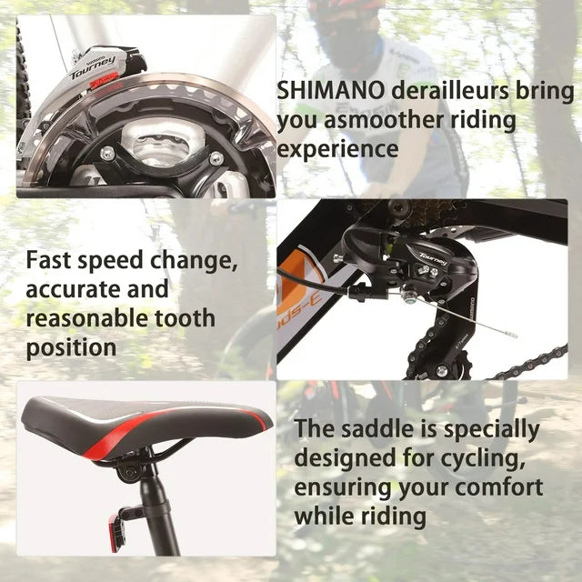 Mountainbike, Aluminium-Herrenfahrrad, 21 Gänge, 29"-Räder für Erwachsene und Damen - Image 2