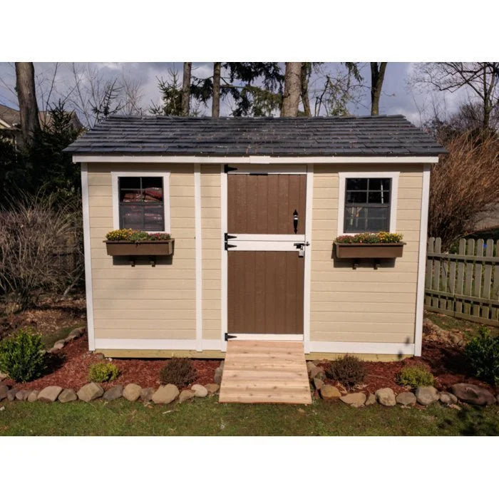 12 ft. W x 8 ft. D Cabana Cedar Wood Garden Shed - Image 3
