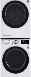LG Stacked Washer & Dryer Set with Front Load Washer and Electric Dryer