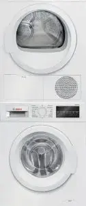 Bosch 300 Series Stacked Washer & Dryer Set with Front Load Washer and Electric Dryer