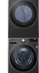 LG Stacked Washer & Dryer Set with Front Load Washer and Electric Dryer