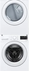 LG Stacked Washer & Dryer Set with Front Load Washer and Electric Dryer