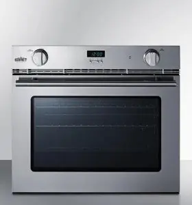 Summit 27 Inch Single Gas Wall Oven with 3.0 Cu. Ft. Capacity