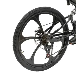 Alternative view of Miumaeov 26" Schwarzes Faltrad für Erwachsene, 21-Gang-Schaltung, faltbares Citybike, leichtes Campingfahrrad aus Kohlenstoffstahl, maximale Belastung 150 kg