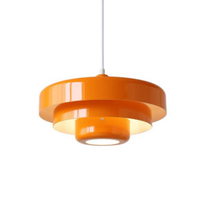 Alternative view of Retro Tiered Pendant Light – Colourful Statement Lighting for Modern Interiors