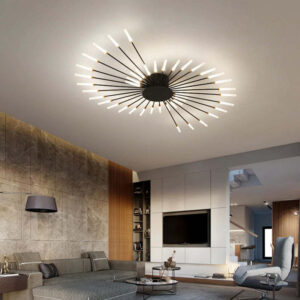 Alternative view of Starburst LED Flush Mount Ceiling Light – Modern Minimalist Brilliance