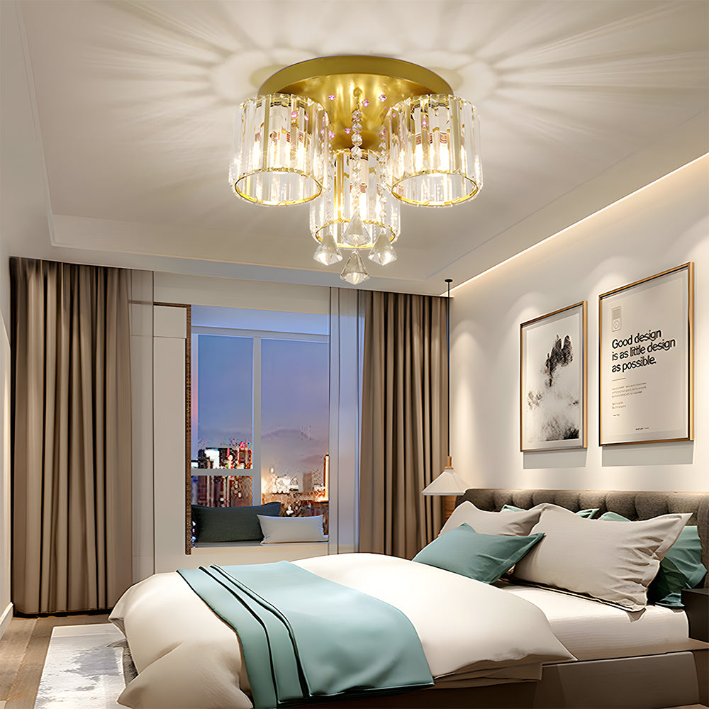 Contemporary Crystal Flush Mount Ceiling Lights - Image 6