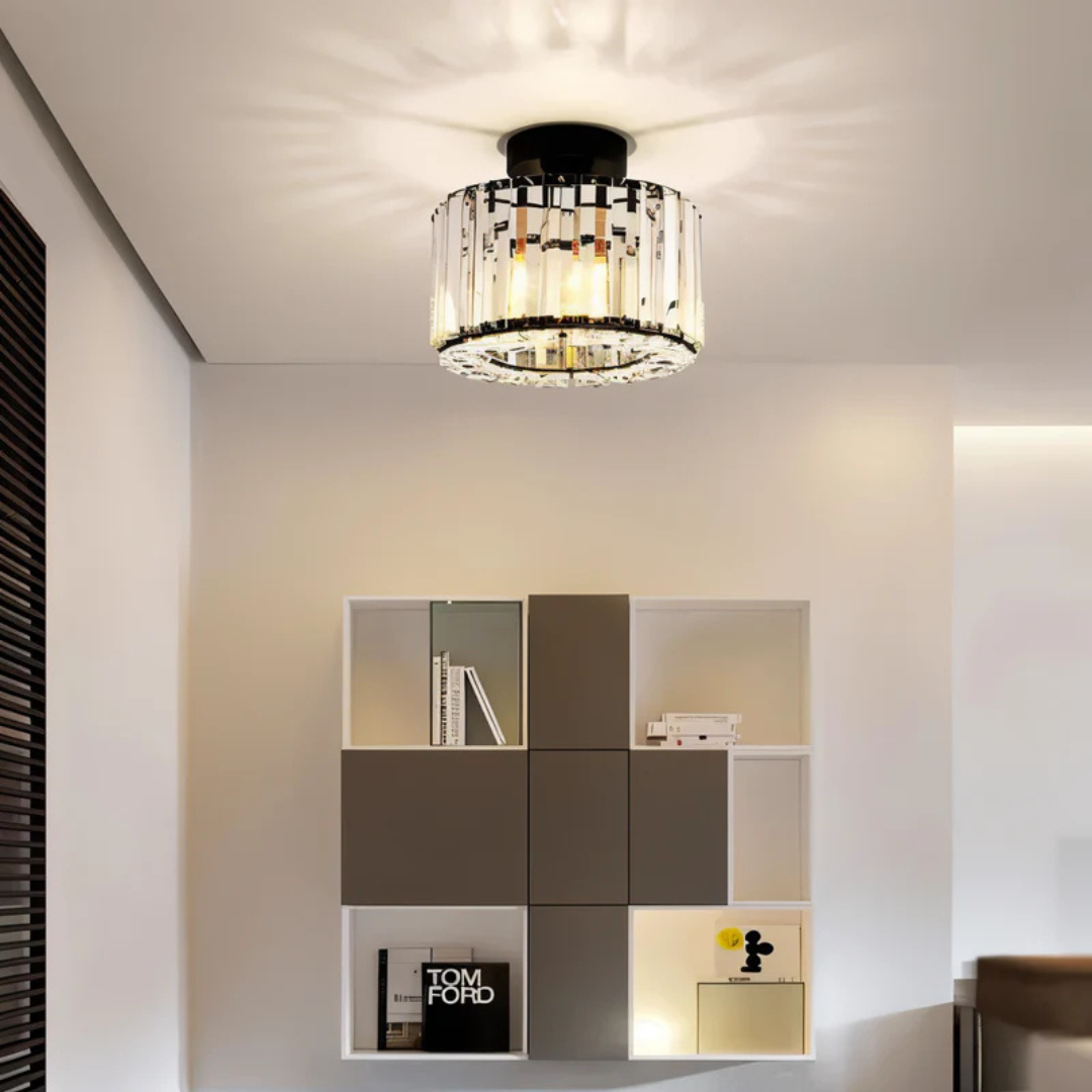 Modern Crystal Flush Ceiling Light – Elegant Living Room Fixture - Image 4