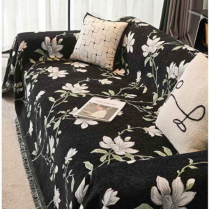 Living Room Elegant Sofa Cover | Vintage Floral Design Protector