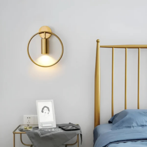 Alternative view of Modern Black Circle Wall Light – Minimalist Wall Lamp
