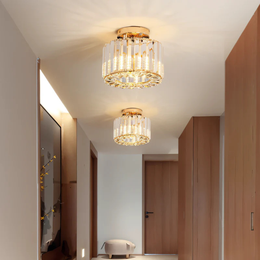 Modern Crystal Flush Ceiling Light – Elegant Living Room Fixture - Image 3