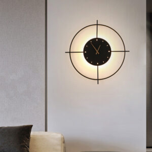 Modern Wall Clock with Backlight – Black LED Clock Design