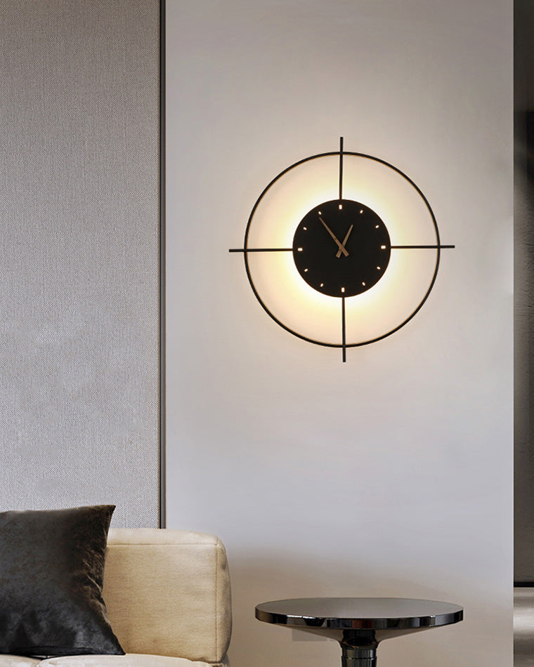 Modern Wall Clock with Backlight – Black LED Clock Design
