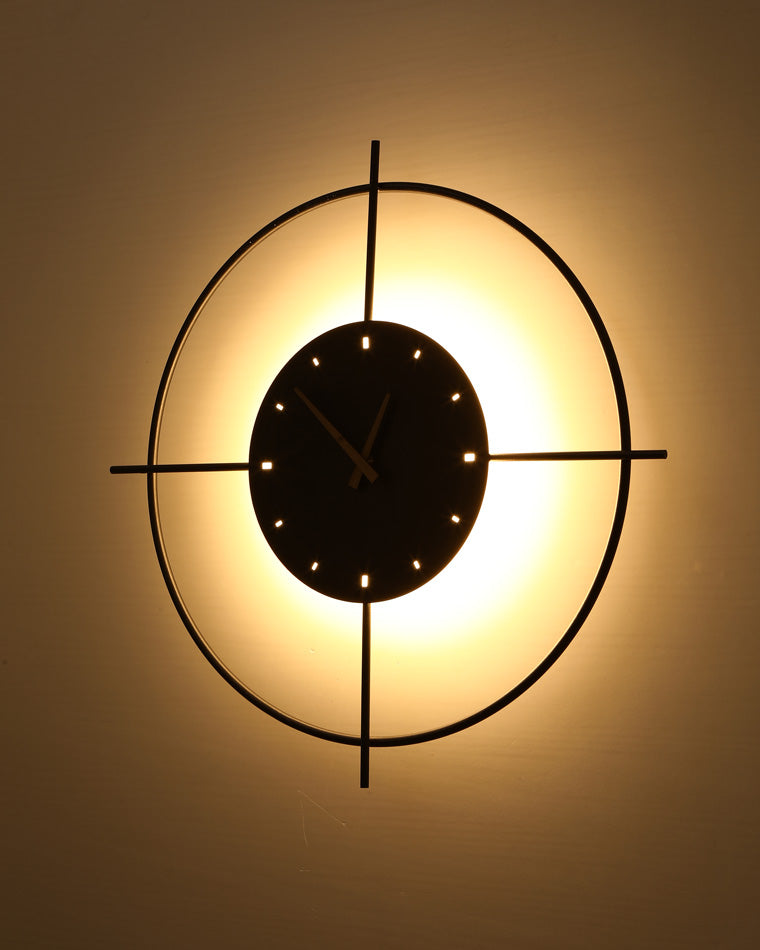 Modern Wall Clock with Backlight – Black LED Clock Design - Image 18