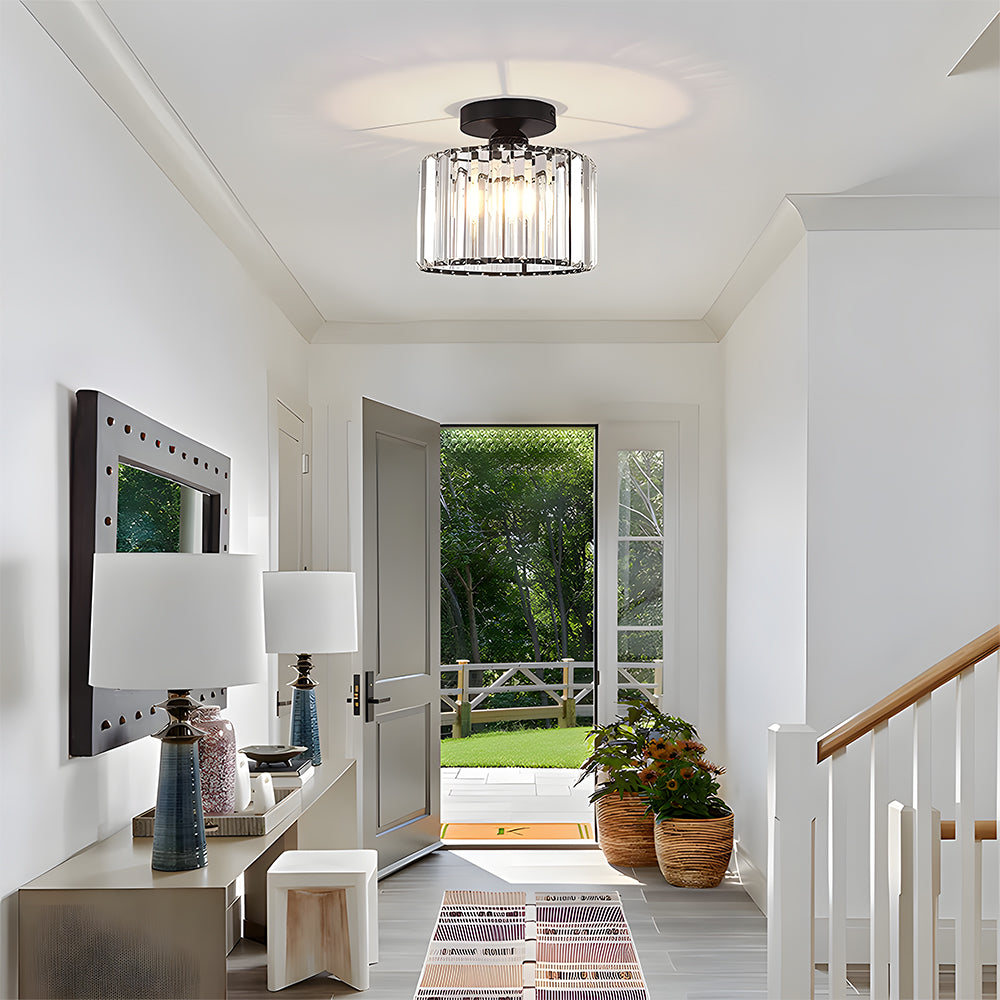 Crystal Semi Flush Mount Ceiling Lights for Living Room