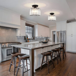 Alternative view of Crystal Semi Flush Mount Ceiling Lights for Living Room