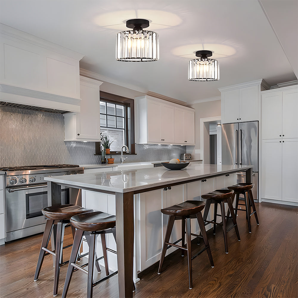 Crystal Semi Flush Mount Ceiling Lights for Living Room - Image 2