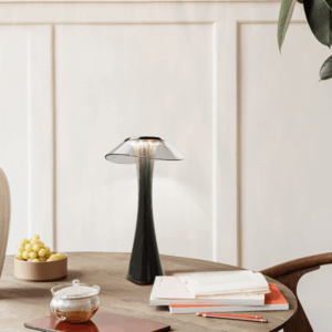Alternative view of Modern Amber Table Lamp – Sculptural Elegance for Sophisticated Interiors