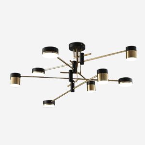 Metal Black And Gold Ceiling Light with LED Bulbs