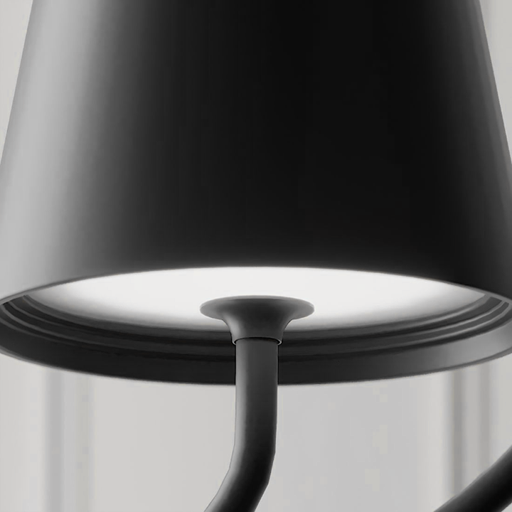 Modern Black Ring Pendant Light – Sculptural Hanging Lamp - Image 8