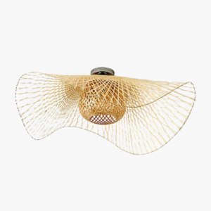 Decorative Rattan-Style Ceiling Light – Organic Elegance with Light Play