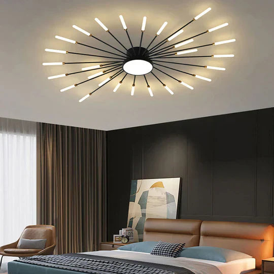 Modern Starburst LED Ceiling Light – Gold Flush Mount Feature - Image 7