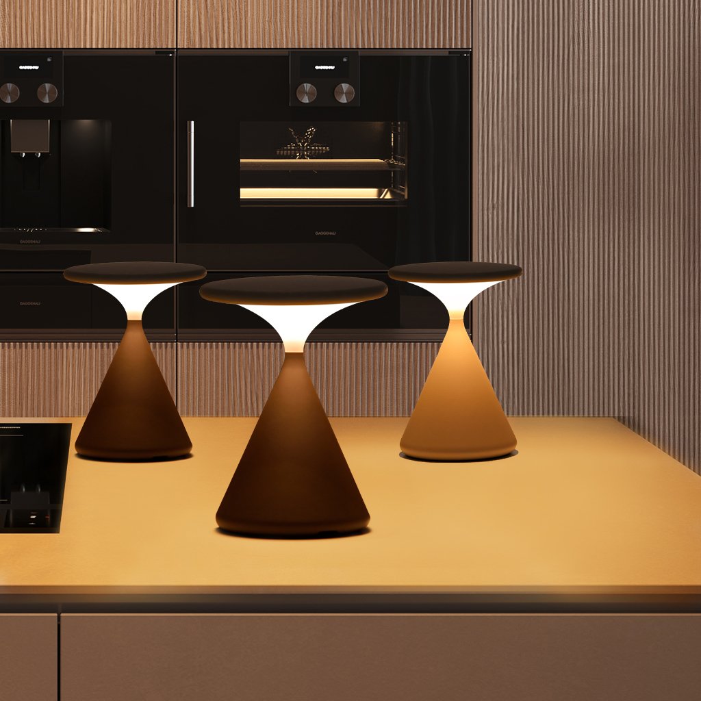 Modern Hourglass LED Table Lamp – Rechargeable & Dimmable - Image 14