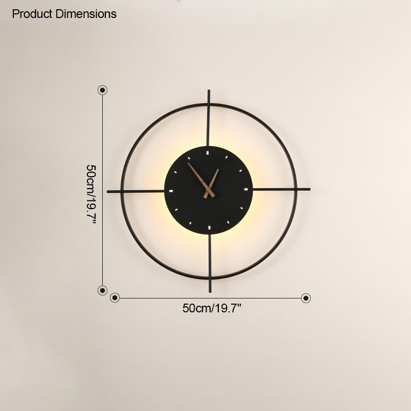 Modern Wall Clock with Backlight – Black LED Clock Design - Image 26