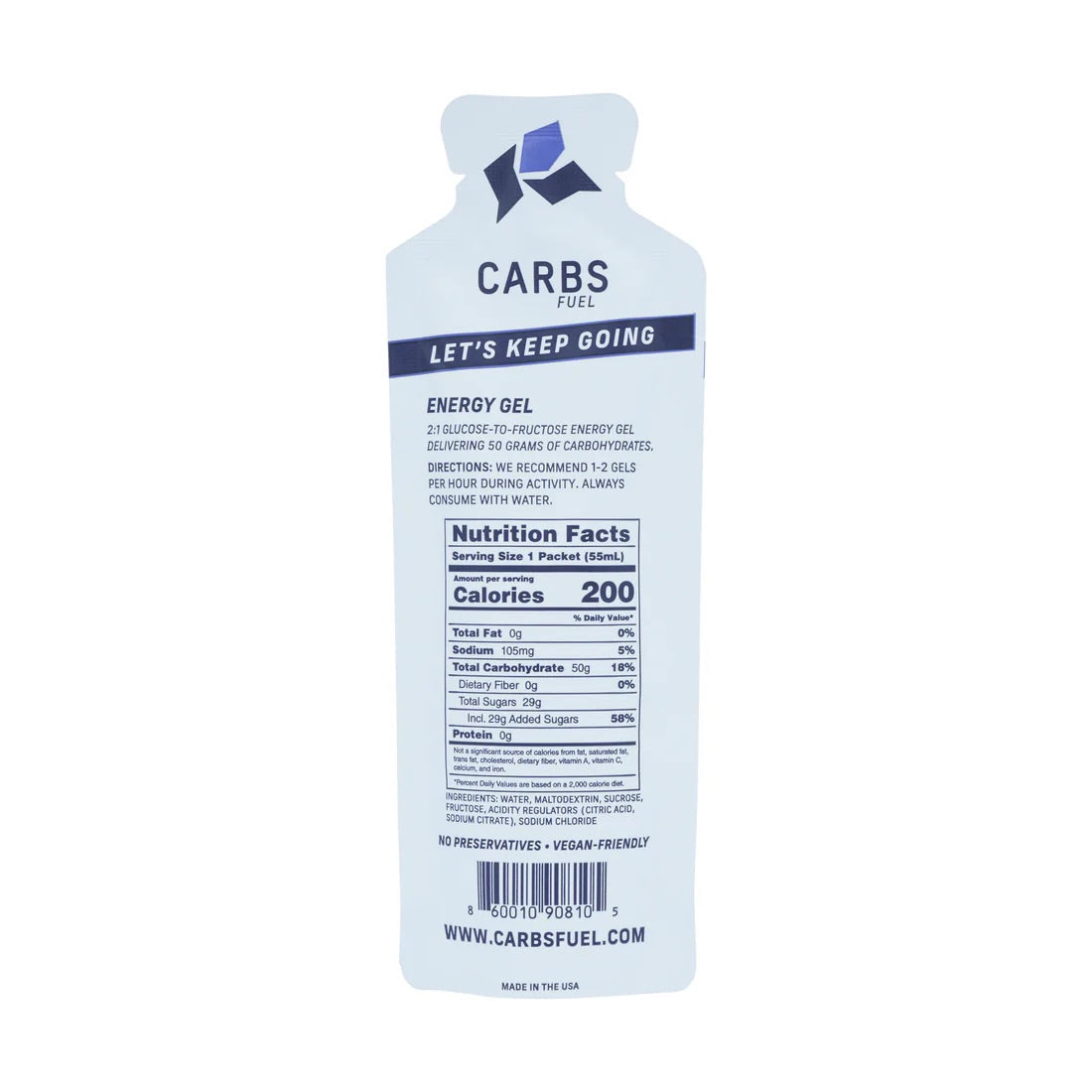 Carbs Fuel - Original 50G Energy Gel - Image 2