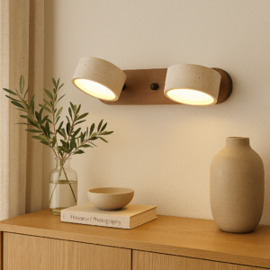 Natural Stone Effect Dual Wall Light – Modern Accent Lighting