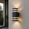 Modern Outdoor Wall Light with Up & Down LED Illumination