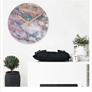 Alternative view of Marble Effect Wall Clock – Elegant Number Design