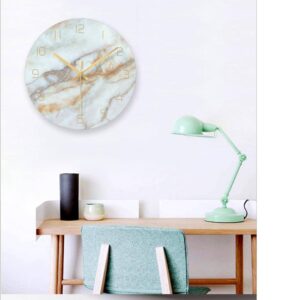 Marble Effect Wall Clock – Elegant Number Design