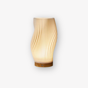 Alternative view of Modern Nordic Wooden Table Lamp – Warm Ambient LED Light