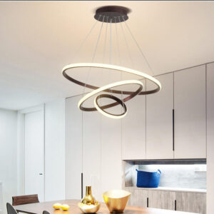 Alternative view of Modern LED Spiral Chandelier – Sculptural Statement Lighting
