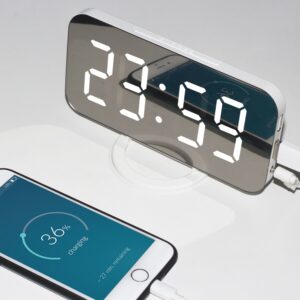 Alternative view of Mirror LED Digital Alarm Clock