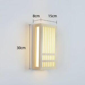 Alternative view of Japanese inspired Wooden Wall Light – Modern Ambient Lighting for Contemporary Interiors