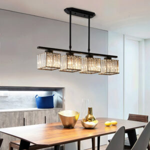Alternative view of Nordic Multi-Head Designer Long Glass Island Lamps