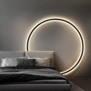Alternative view of Minimalist LED Circle Wall Light – Modern Statement Lighting